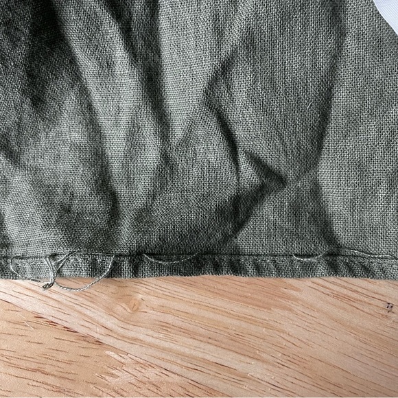 Abercrombie & Fitch Green Linen Blend Button Down Shirt Dress - 35043 - Picture 16 of 16